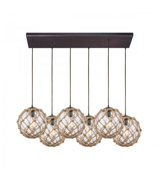 Elk 10715-6RC  Coastal Inlet Linear Pendant 6 Light 